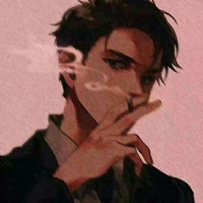 吸烟男头黑白图片