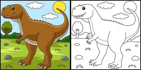 Ekrixinatosaurus Dinosaurio Animal Para Colorear Diseño De Página Color ...