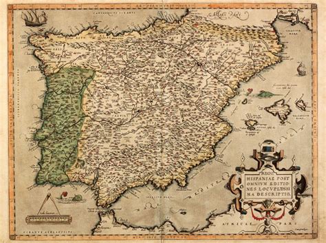 1580 Orbis Terraum Wales England Historic Vintage Style Wall Map ...
