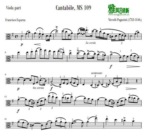 帕格尼尼 第五首随想曲小提琴谱 - 雅筑清新个人博客 雅筑清新乐谱