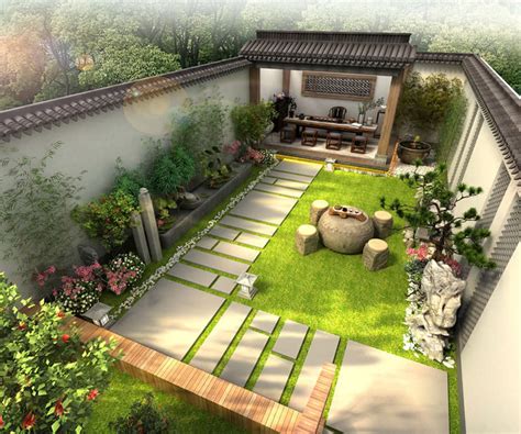 现代风格别墅庭院 |空间|景观设计|liangxiaoskp - 原创作品 - 站酷 (ZCOOL)