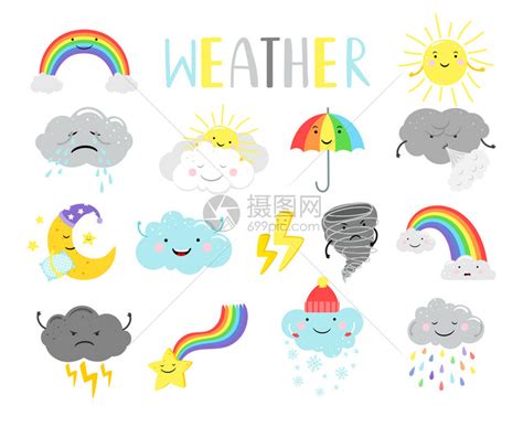 卡通天气阳光晴朗的云和快乐太阳矢量图插画图片下载-正版图片302553254-摄图网