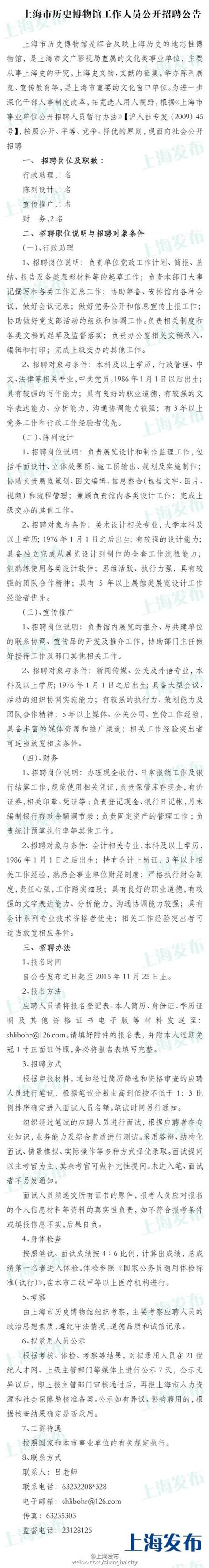 上海三家博物馆招聘22名工作人员 低调奢华超有范儿- 上海本地宝