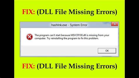 How to fix all Missing DLL file errors in windows 7, 8, 10 | Easily ...