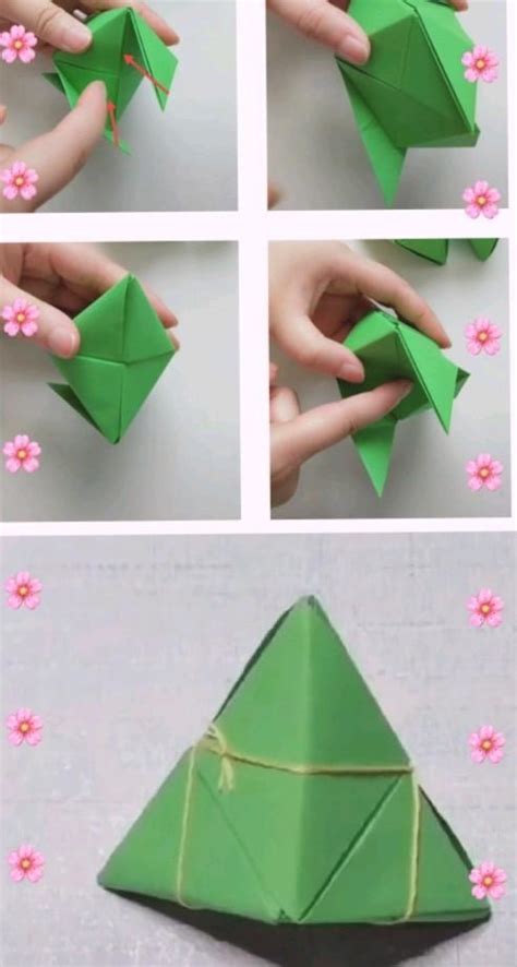 怎么折纸粽子的方法 端午节粽子的折法图解_爱折纸网