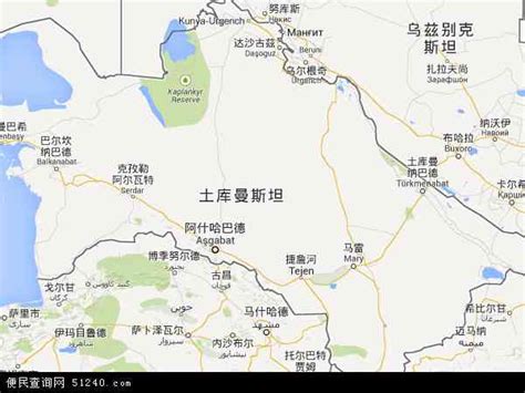 土库曼斯坦地图图片
