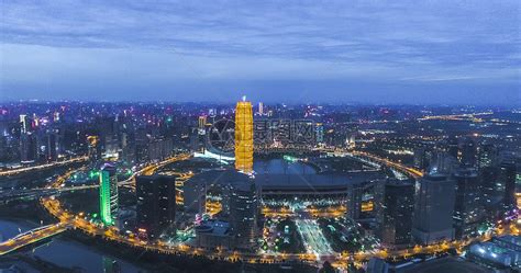 河南郑州郑东新区夜景高清图片下载-正版图片501558242-摄图网