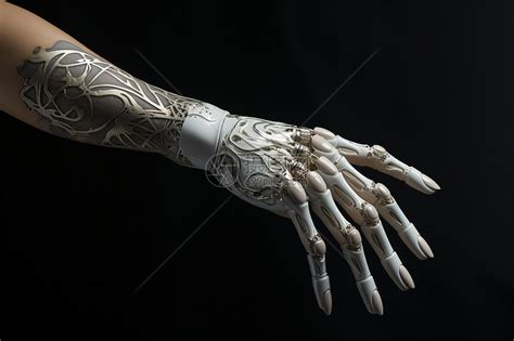 AI人工智能蓝色创意机械手臂点击图片素材-正版创意图片402437368-摄图网