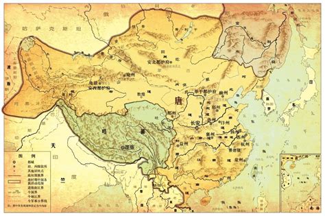 唐朝版图变化图片