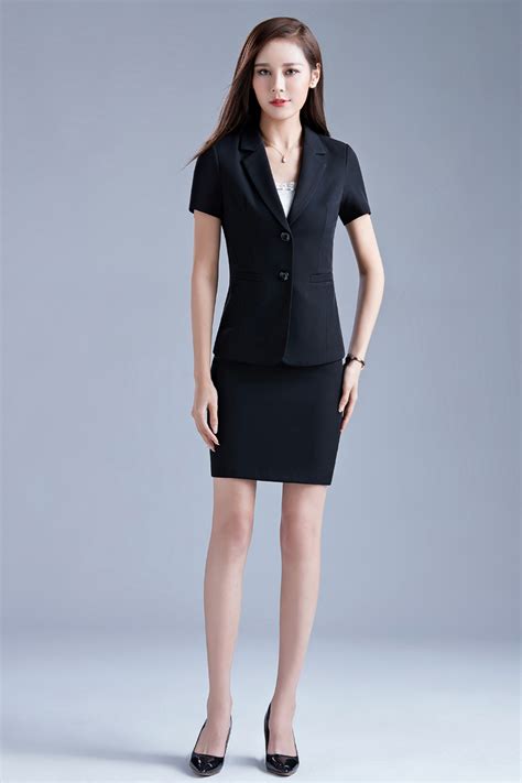 黑色小水波弹性套装布料683-6_原创制服设计，职业装设计