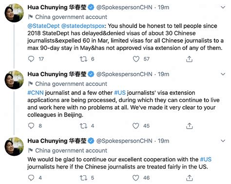 美媒称中方“对等回应”美国限制中国记者，华春莹回应|界面新闻 · 快讯