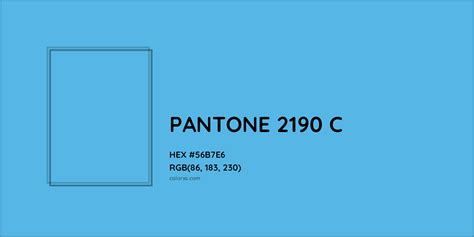 PANTONE 2190 C Complementary or Opposite Color Name and Code (#56B7E6 ...