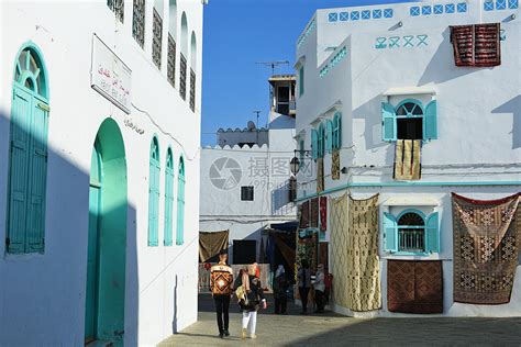 摩洛哥艾西拉小镇街头高清图片下载-正版图片501198653-摄图网