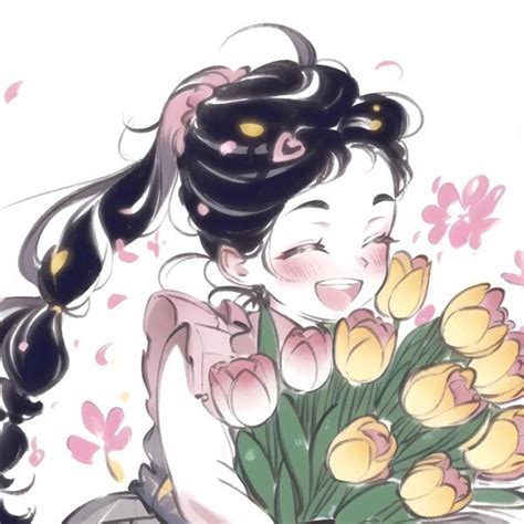 郁金香甜美女生头像