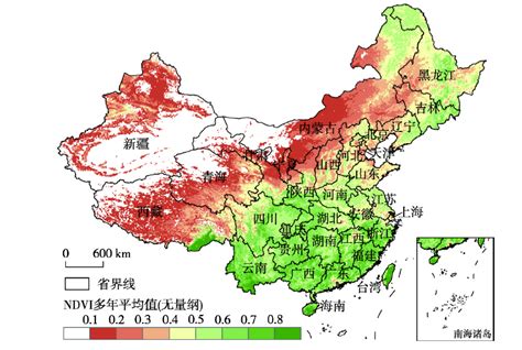 中国植被覆盖变化研究遥感数据源及研究区域时空热度分析