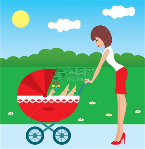 母亲孩子坐马车插画图片下载-正版图片300955951-摄图网