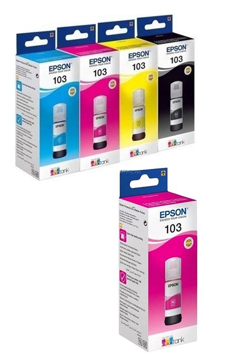 Epson Ep103 3211/3250/3256/3260 Uyumlu Mürekkep Seti 5x65ml E100 ...
