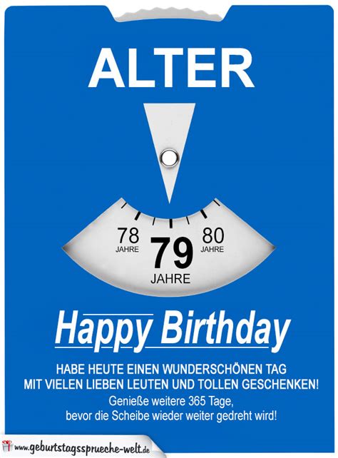 79. Geburtstag Retro Geburtstagskarte - Geburtstagssprüche-Welt
