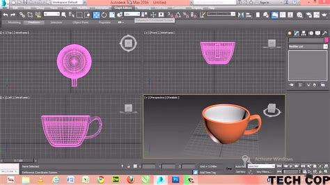 【3D建模】咖啡杯3D模型制作全过程，3ds Max教程