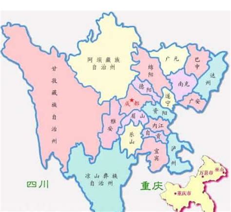 四川省各市地图图片
