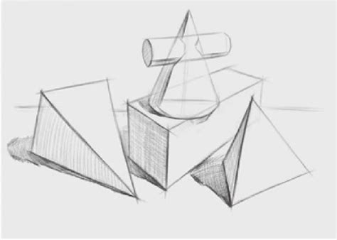 素描立体图形图片
