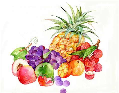 一组寓意美好的水果插画_半白的画-站酷ZCOOL