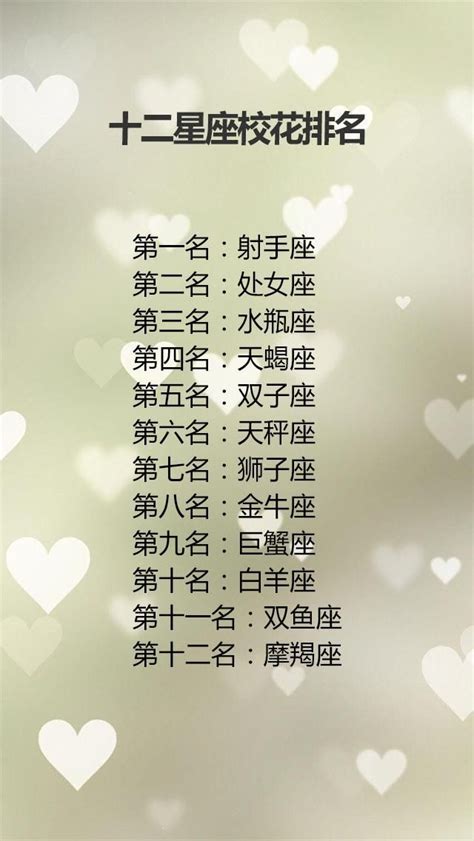 星座排行榜大全_最想结婚的十二星座排行榜_中国排行网