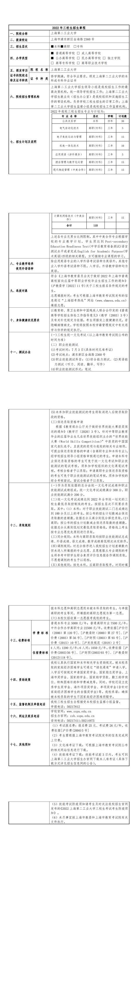 【2022年招生简章】上海第二工业大学三校生高考招生简章 - 三校升APP