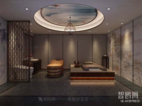 3D模型-新中式洗浴中心模型-M0004329365-炫云云模型网