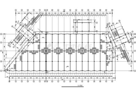 池州市某商业街4500平米五层框混结构购物商场建筑设计CAD图纸_商业街_土木在线