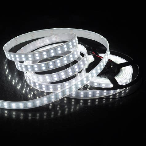 LED灯 带5050双排套管防水低压12V120灯每米高亮正白 暖白RGB-阿里巴巴