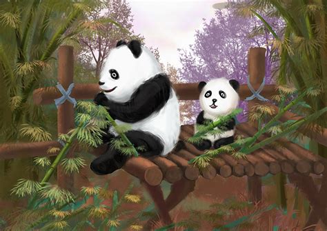 可爱卡通熊猫图片免费下载_PNG素材_编号158idrnwe_图精灵