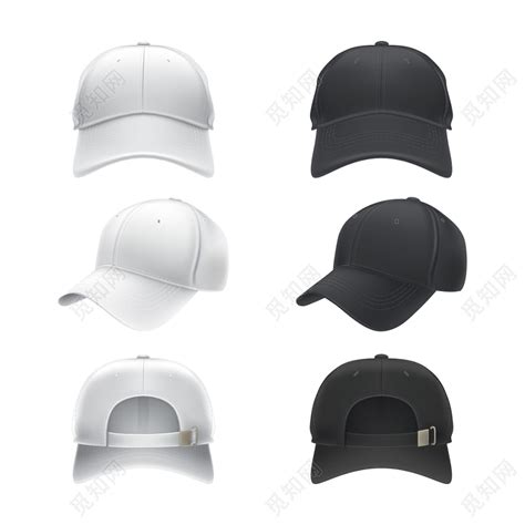 黑白帽产品设计PNG图片素材下载_图片编号6679629-PNG素材网