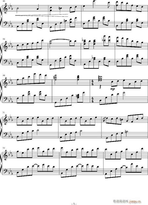钢琴曲钢琴谱-c调-虫虫乐谱
