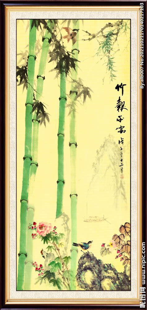 竹报平安图片