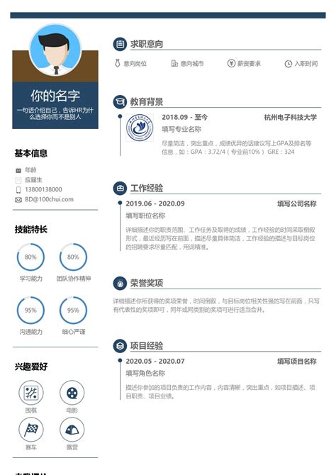 【HR优化】算法工程师实习经历较好的简历模板 - 职场密码