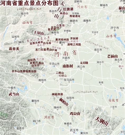 河南旅游地图图片
