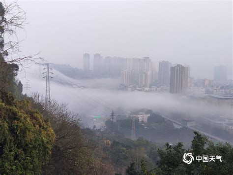 雾“锁”重庆 高楼若隐若现如置云端-图片频道