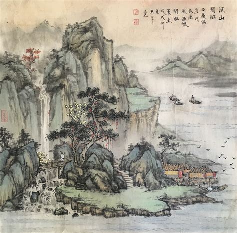 山水画的高雅名字,风景画取名,山水画起名_大山谷图库