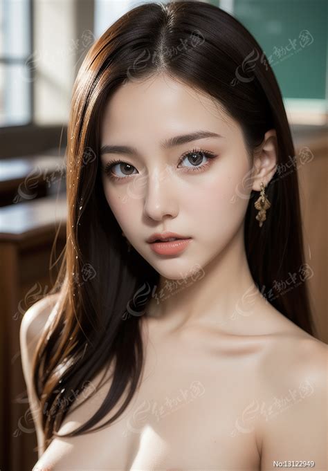 黄色美女照片图片