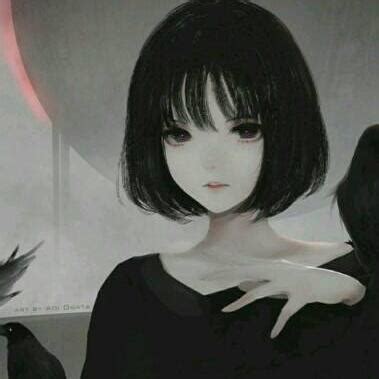 暗黑女生头像温柔高级