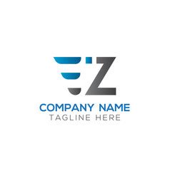 Initial ez letter logo with creative modern Vector Image