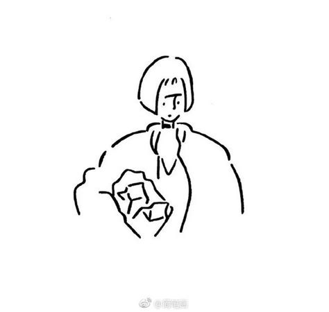 简笔画温柔女生头像