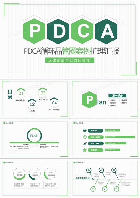 PDCA循环品管圈案例护理汇报PPT模板下载_汇报_图客巴巴