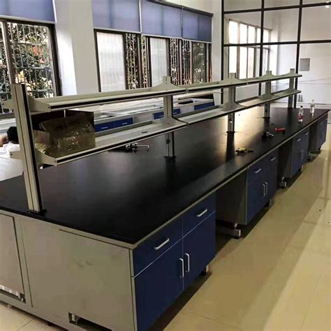 实验室工作台化验室操作台全钢实验台实芯理化板边台-阿里巴巴