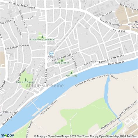 Plattegrond Ablon-sur-Seine : kaart van Ablon-sur-Seine (94480) en ...