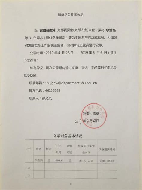 文新学院分党委（研究生支部）预备党员转正公示表-重庆工商大学文学与新闻学院