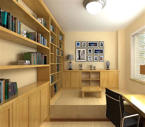 日式简约书房，尽显木韵芳华味 - 爱丨家淘小铺设计效果图 - 每平每屋·设计家