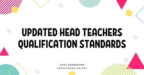 Updated Head Teachers Qualification Standards • DepEd Tambayan