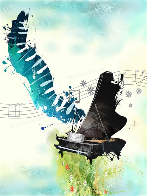 清新钢琴独奏音乐会背景素材背景图片素材免费下载_熊猫办公